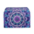thumbnail image 1 of Kuiaobaty 4 Slice Toaster Cover for Kitchen Purple Boho Mandala Flower Stain Resistant Wide Slot Appliance Protection Covers Free From Dust Fingerprint Stain Oven Dust Cover, 1 of 5