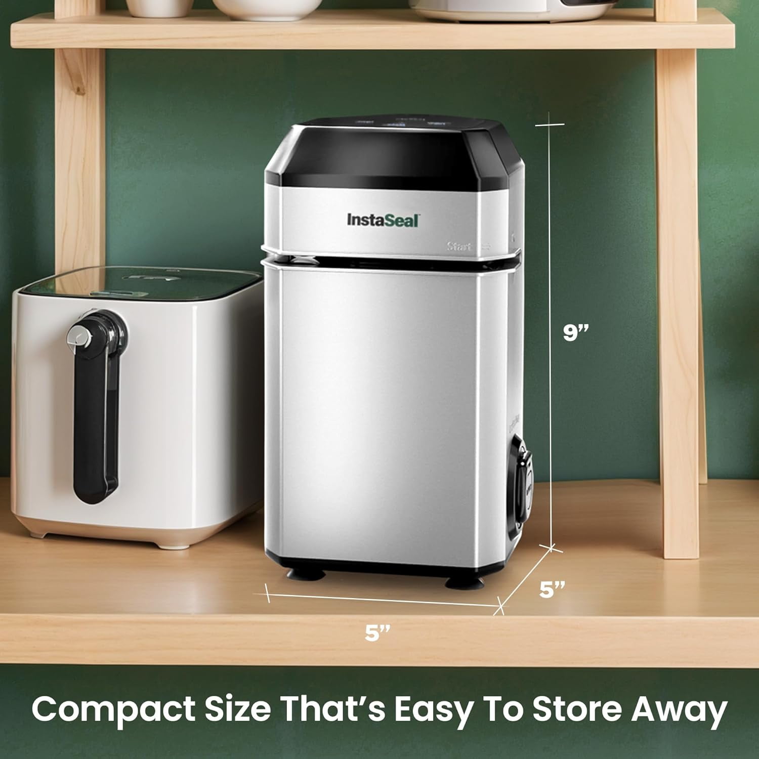 InstaSeal Food Vacuum Sealer Machine, Upright Vacuum Sealer Machine Allows to Vacuum Seal Liquids, Food Sealer, Keeps Food Fresh Longer As Seen on TV Products