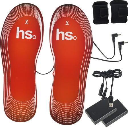

Atopoler USB Heating Insole Electric Heated Thermal Insoles USB Rechargeable Heating Shoes Pad Winter Warmer Feet Heater Unisex Keep Feet Warmer Free Cut Heating Insole for Hunting Skiing Fishing