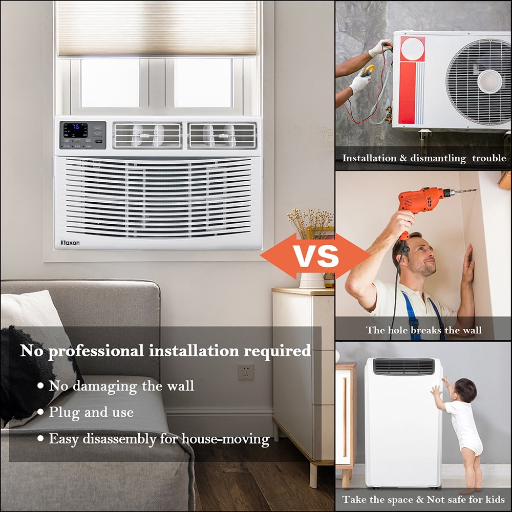 Ktaxon 14000BTU 115V Window Air Conditioner With WiFi and Eco Mode for Medium Rooms