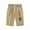 Khaki, variant on Shorts For Girls Kids Drawstring Elastic Waist Shorts Casual Solid Color Letter Print Knee Length Shorts With Pockets Versatile Pants Size 3-4 Years