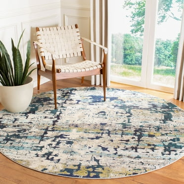 Better Homes & Gardens High Low Abstract Area Rug, Navy, 5' x 7 ...