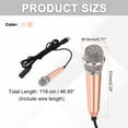 thumbnail image 2 of 2 Pcs Mini Microphone, Mini Mic Tiny Microphone Phone Type C Mic Small Microphone with Bracket, Sponge Cover, Earphones for Record Phone Voice, Gold/Silver, 2 of 6