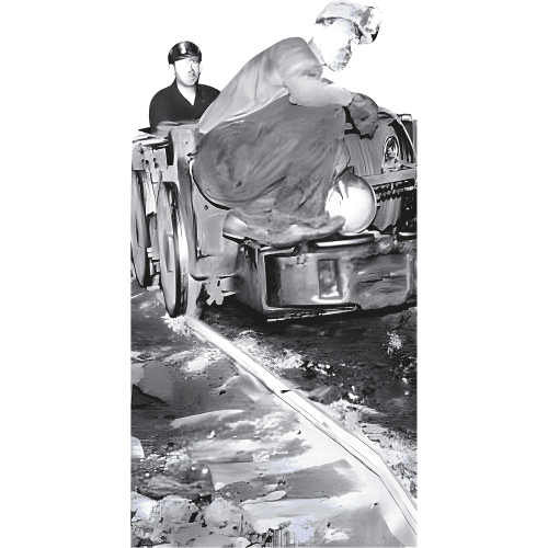 H81017 1944 Coal Miners Mine Carts Cardboard Cutout Standee Standup