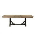 thumbnail image 6 of Acme Nathaniel Rectangular Wooden Trestle Dining Table in Maple Indoor, 6 of 13