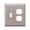 Brushed Nickel, variant on Amerelle 163TDAC Century Wallplate, 1 Toggle / 1 Duplex, Steel, Antique Copper, 1-Pack