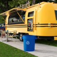 thumbnail image 6 of WYDK Round Commercial Trash Can. Waste Container for Home, Sidewalks, Roadside, Outdoor Multi-Purpose Can (32 Gallon, Trash Can, Blue), 6 of 7