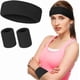 thumbnail image 5 of Juego de bandas para el sudor, 2 diademas y 4 muñequeras de nailon para entrenamiento, absorbentes, antideslizantes, elásticas para la cabeza y las muñecas, 5 of 9
