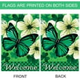 thumbnail image 4 of Welcome Clover Butterfly House Flag Decorative St.Patrick''s Day Double Sided Flag 28 X 40 Inch, 4 of 6