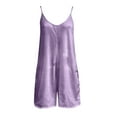 thumbnail image 5 of Riforla Womens Casual Sleeveless Strap Loose Adjustable Jumpsuits Stretchy Shorts Romper with Pockets Purple M, 5 of 5