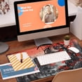 thumbnail image 5 of Desk Mat, Red Landscape Painting Desk Pad, Ink Painting Large Gaming Mouse Pad for Desk, 31.5"x11.8" Extended Big Computer Keyboard Mouse Pad with Non-Slip Base and Stitched Edge, 5 of 13