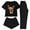 #023 Black, variant on Felirenzacia Christmas Pajama Sets for Women, 3PC Loungewear with Short Sleeve Tops, Pants with Shorts, Casual Soft Home Yoga Outfit Sets