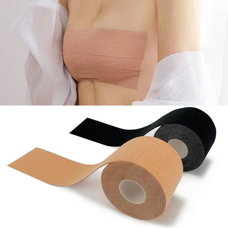 

Beechoice Boob Tape Bob Tape for Large Breasts Extra-Long Roll Invisible Breast Lift Tape with Reusable Silicone Nipple Covers & Double Sided Body and Clothing Tape