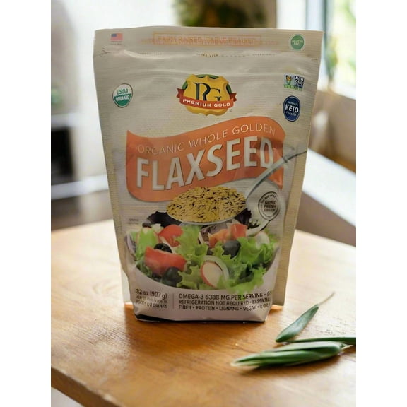 Premium Gold Organic Whole Flaxseed 2 lb