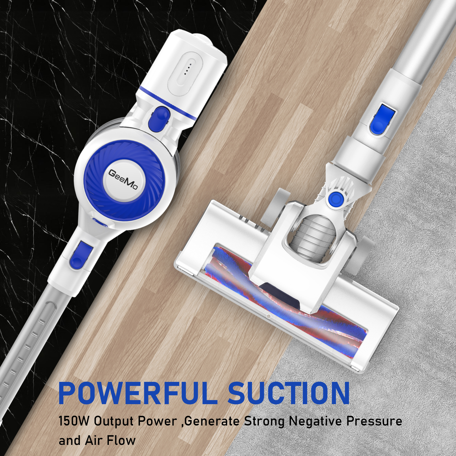GeeMo Stick Vacuum Cleaner, 4 in 1 