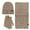 Brown, variant on TBWNWG Winter Knitwear Set Soft Hat Scarf and Gloves Combo for Cold Weather,One Size