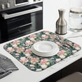 thumbnail image 3 of Microfibre Drying Mat for Kitchen Pioneer Dish Drying Drainer Mat Absorbent Colorful Floral Drying Mat Washing Up for Glass, Plate & Cup 16inch X 18inch, 3 of 7