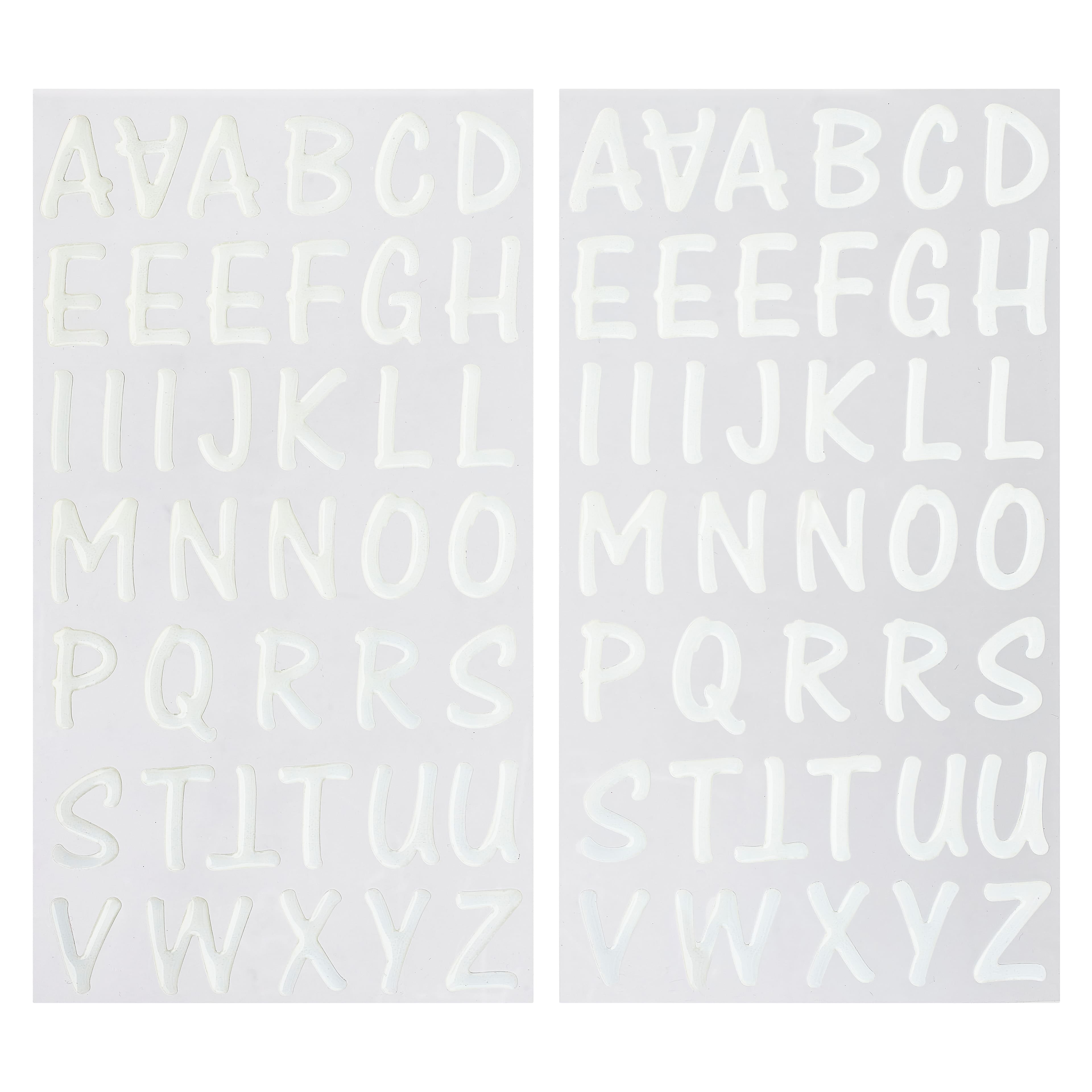 Recollections White Epoxy Alphabet Stickers, 12 Packs: 80 ct. (960 total)