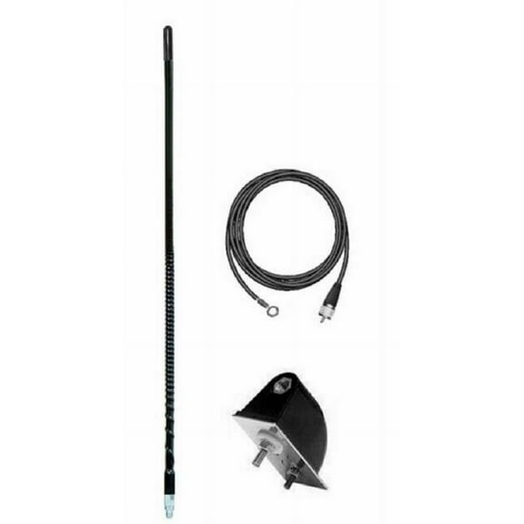 Firestik LG3-M2B 3' No Ground Plane Tuneable Tip CB Radio Antenna Kit (Black)