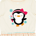 thumbnail image 4 of Inktastic Penguin Girl Snowflakes Girls Toddler Dress, 4 of 5