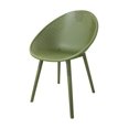 thumbnail image 3 of Juego 2 Sillas Galerias El Triunfo Plástico Verde Con Respaldo Diseño Huevo, 3 of 6