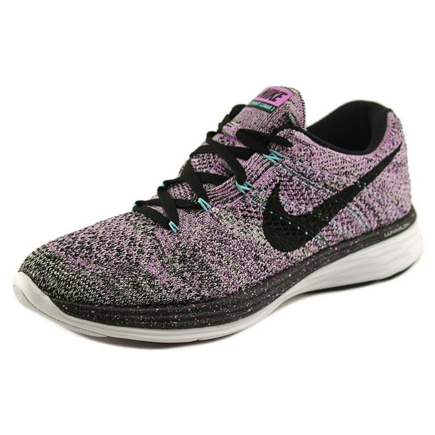 partícula brumoso cuerda Nike Flyknit Lunar 3 Women US 8 Purple Running Shoe - Walmart.com