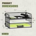 thumbnail image 2 of INTIGE 3 Tier Paper Tray Organizer, Mesh Desktop File Organizer with Handles, 2 of 6