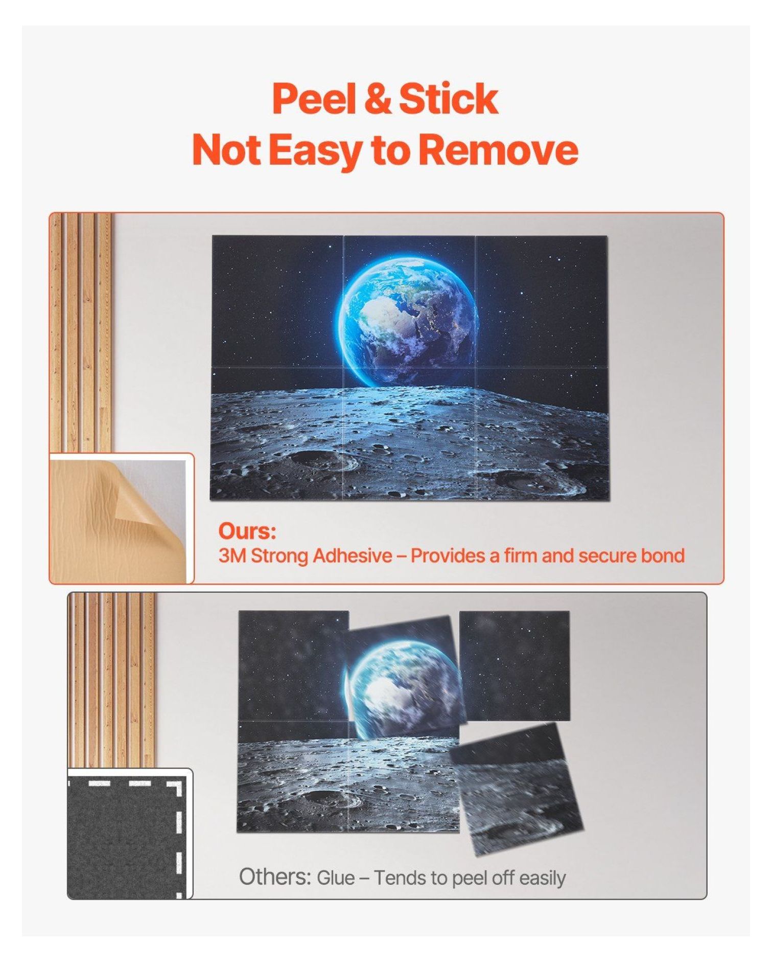 Acoustic Panels 6 Pack, 23.6x23.6 inch Soundproofing Panels, Self Adhesive Wall Panels for Home Studio Office, Noise Reduction Treatment, Earth Tone