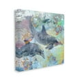 thumbnail image 3 of Stupell Dolphins & Fish Aquatic Fractals Landscape Painting Gallery Wrapped Canvas Print Wall Art, 3 of 7