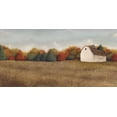 thumbnail image 2 of Brown, David Carter 32x18 Black Ornate Wood Framed with Double Matting Museum Art Print Titled - White Barn in Field Neutral, 2 of 4