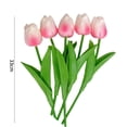 thumbnail image 6 of Sunjoy Tech 5 Pcs Imitation Tulips Non-fading Not Withered Easy Care Great Fidelity Decorative Wedding Decor Full of Vitality Clear Texture Artificial Tulips Flower Balcony Decor Supplies, 6 of 8
