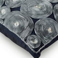 thumbnail image 2 of The HomeCentric Euro Pillow Shams Decorative Gray European Sham Covers Pack of 2, 26x26 inch Silk Euro Pillow Covers Nature & Floral Roses Ribbon Embroidery Euro Pillow Shams - Whirlwind, 2 of 3