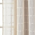 thumbnail image 3 of Lush Decor Farmhouse Textured Back Tab/Rod Pocket Sheer Window Curtain Panels White 38x84 Set, 3 of 11