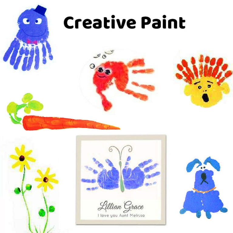 Funny Finger Painting Kit for toddlers 1-3 Washable Paint Palm Hand  Graffiti DIY Painting School Painting for Kids, 25 Colors 
