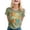 Green, variant on Women's Casual Printed Round Neck Short Sleeve T Shirt Top Shirt Women Cold Gear