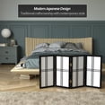 thumbnail image 4 of Red Lantern 2 ft. Short Desktop Double Cross Shoji Screen - Black - 4 Panels, 4 of 8