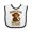 White and Black, variant on Inktastic Adorable Monkey Boys or Girls Baby Bib