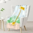 thumbnail image 2 of Giraffe Blanket Gifts - 40x50 Inches Cute Throw Blanket for Girls & Boys - Light Blue Soft Fuzzy Plush Blankets for Couch, Sofa, 2 of 6