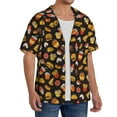 thumbnail image 4 of Xecao offers the Burger Fries for Men's Casual Short-sleeved Shirt, a button-up collared shirt with a pocket, perfect for beach vacations and yacht travel in the 4X-Large size., 4 of 7