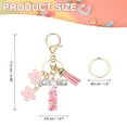thumbnail image 2 of Uxcell Alphabet Initial Letter Keychain, Resin Cute Keychains with Tassel Butterfly Letter Pendant Charm T, 2 of 7