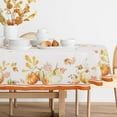 thumbnail image 1 of Nappe Ovale d'Automne Citrouille Nappe Ovale d'Automne Action de Grâce Imperméable, Anti-Rides, Facile à Laver, Réutilisable Nappe en Polyester pour Décorations d'Automne et de l'Action de Grâce 60x84 Pouces, 1 of 1