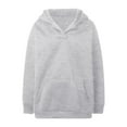 thumbnail image 3 of SIYUDAN Womens Hoodie Long Sleeve Pullover Hoodies for Women Graphic Hoodies for WomenGrey Sweatshirt Fall Outfit Clothing for Women, 3 of 8