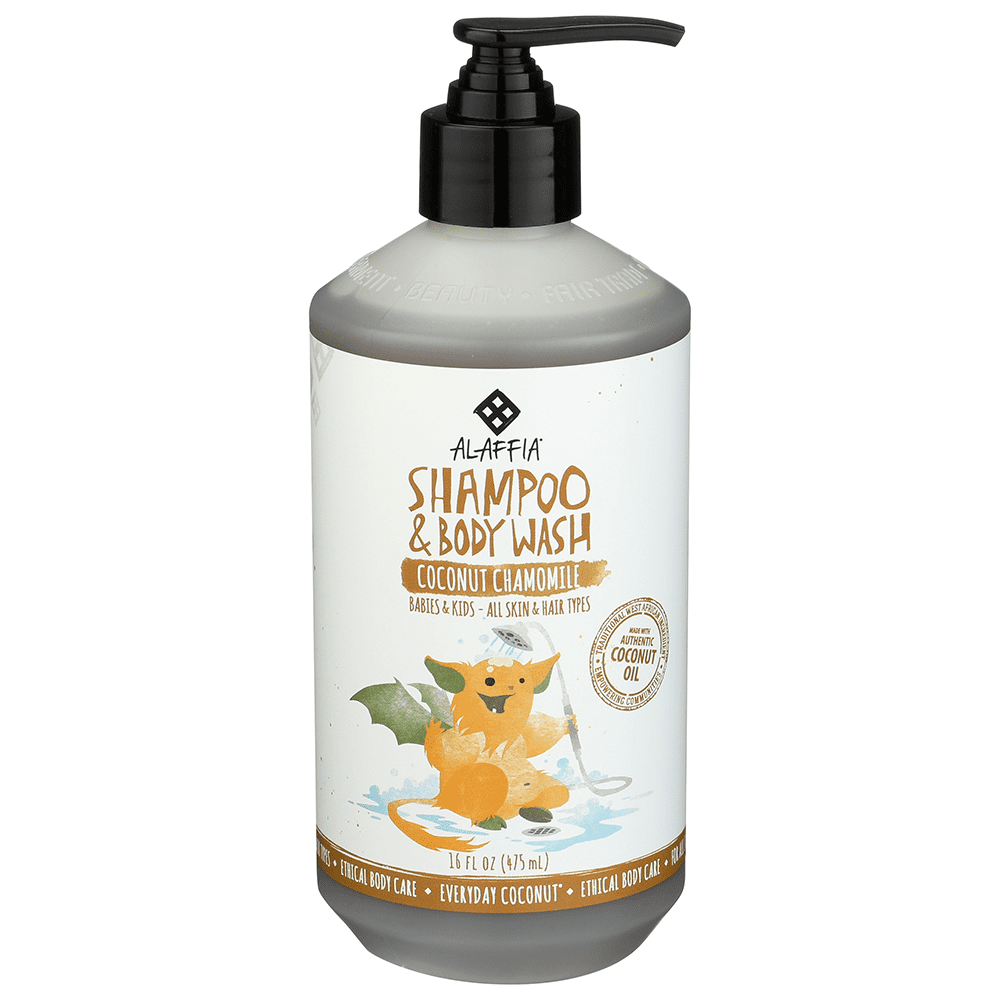 Alaffia Babies and Up Shampoo and Body Wash, Coconut Chamomile, 16 fl