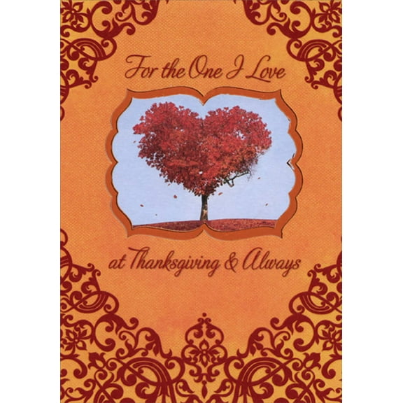 For The One I Love Thanksgiving Greeting Card w/Envelope