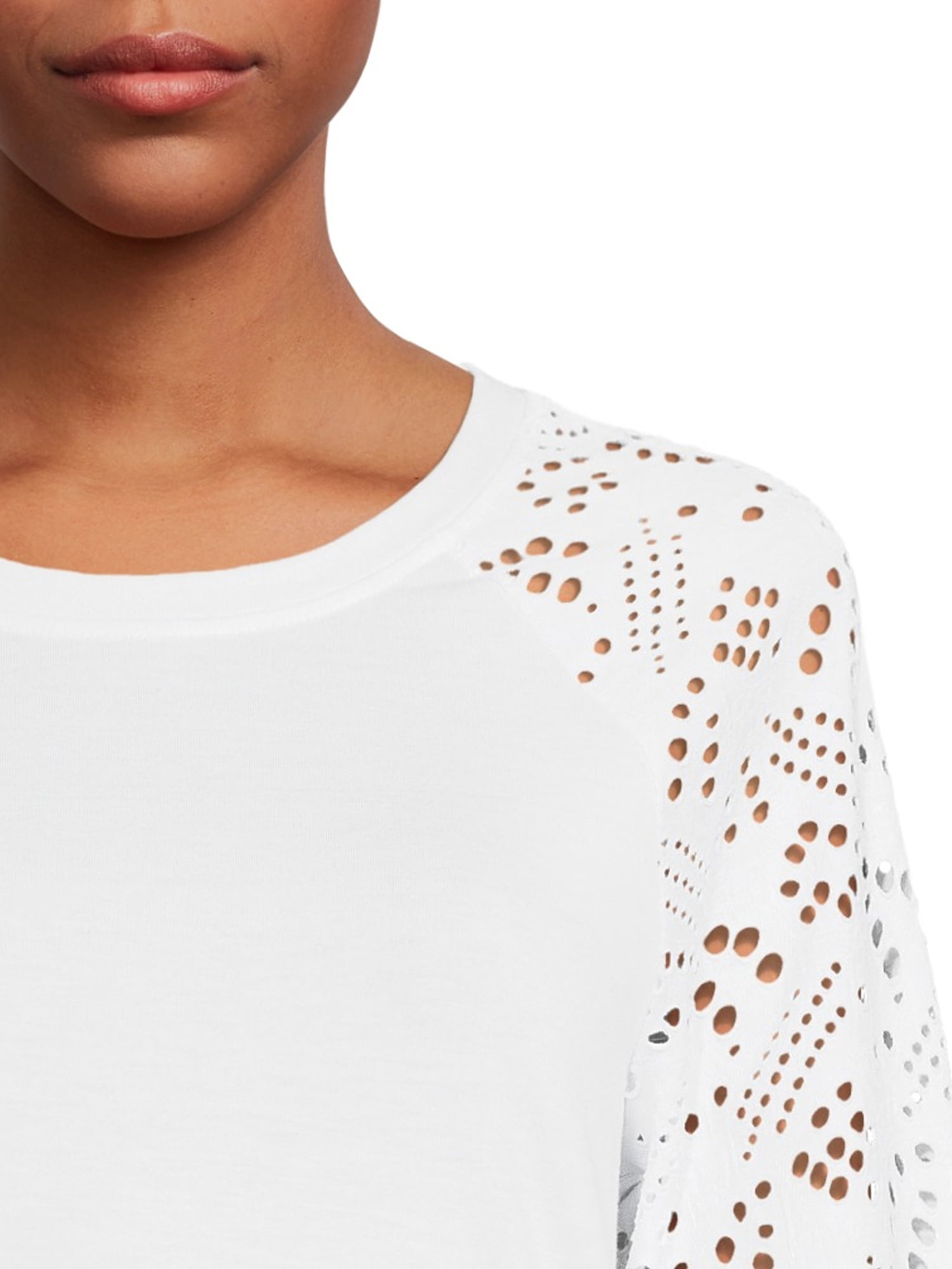 Nine.Eight Women Casual Long Sleeve Round Neck Statement Pullover Sweatshirt