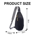 thumbnail image 3 of Hukapapa Bolso de mensajero impermeable multifuncional bolso de hombro de ocio bolso de pecho deportivo negro, 3 of 5