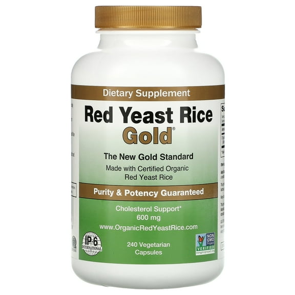 IP-6 International Red Yeast Rice Gold, Cholesterol Support, 600 mg, 240 Vegetarian Capsules