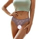 thumbnail image 5 of Gibobby Ropa interior bikini elástica para mujer Bragas malla encaje floral sexy para mujer Ropa interior talla grande transparente ahuecada tiro bajo （Caqui， XXL), 5 of 5