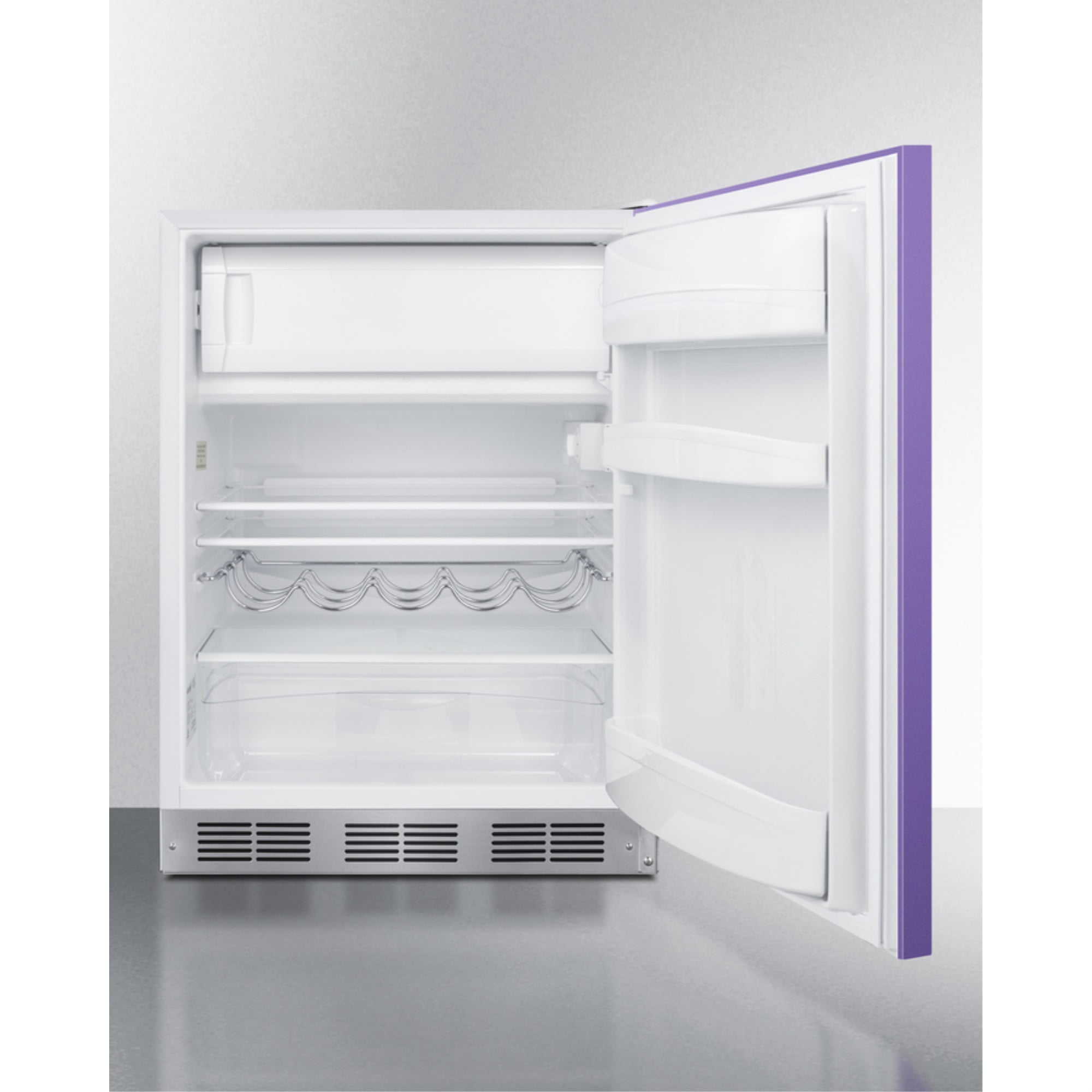 Summit Brf611whada 24 Inches Wide 5.1 Cu. Ft. Compact Refrigerator And Freezer Combo - Purple