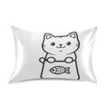 thumbnail image 7 of Yayeee Pillowcase Queen Size Set of 2 Satin Wrinkle Resistant Pillow Case, Cute Chubby Cat, 7 of 7